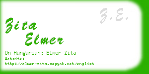 zita elmer business card